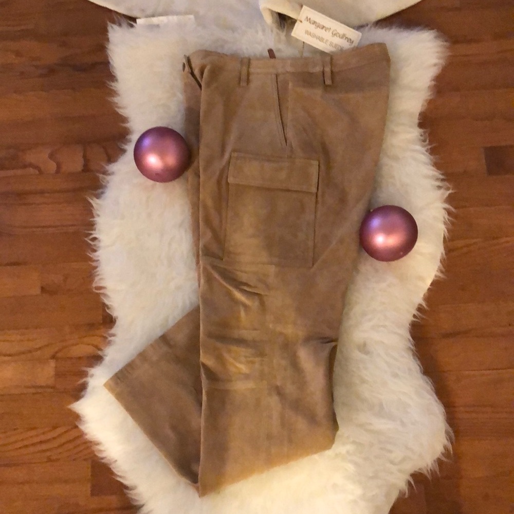Margaret Godfrey Washable Suede Cargo Pants Size 10